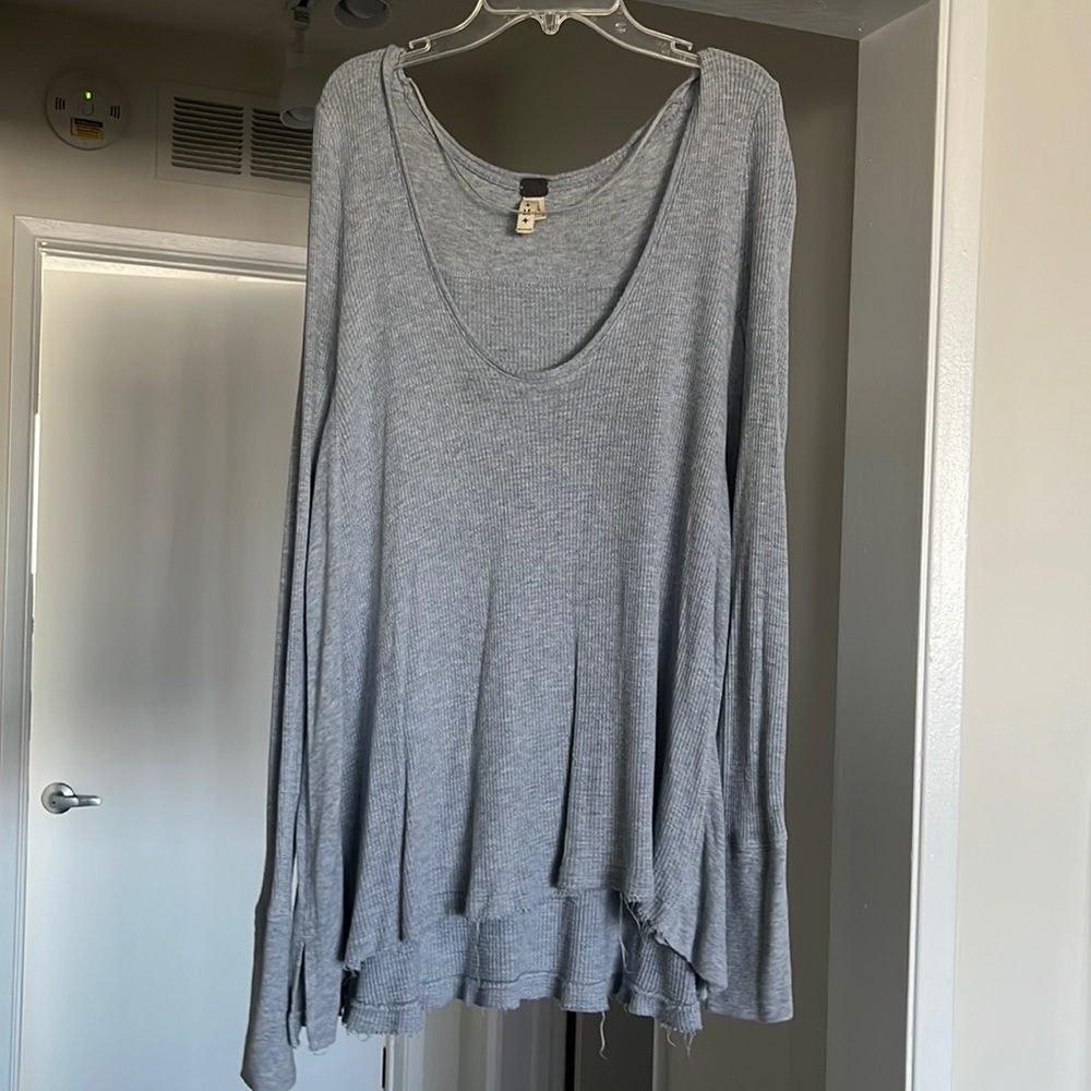 Free people grey knit long sleeve